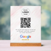 Pancarte de tablette de code QR de critiques Googl (Neutre)