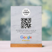 Pancarte de tablette de code QR de critiques Googl (Neutre)