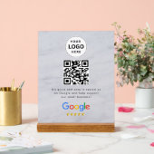 Pancarte de tablette de code QR de critiques Googl (Mariage)