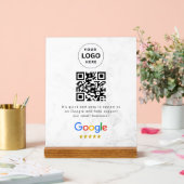Pancarte de tablette de code QR de critiques Googl (Mariage)