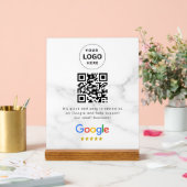 Pancarte de tablette de code QR de critiques Googl (Mariage)