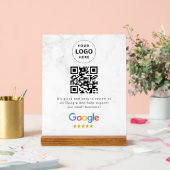 Pancarte de tablette de code QR de critiques Googl (Mariage)