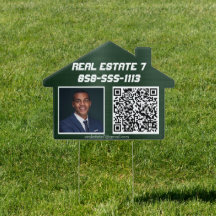 Pancarte de terrain avec code QR pour photo de bie