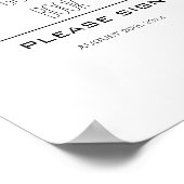 Pancarte élégante pour livre d'or (Coin)