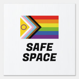 Pancarte Espace sécurisé LGBTQ - Indicateur de fierté progr