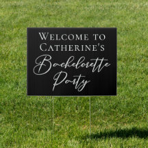 Fête de Bachelorette sur mesure en noir et blanc d