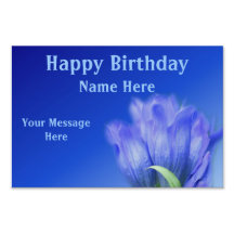 Fleur Gentienne Bleue Joyeux anniversaire