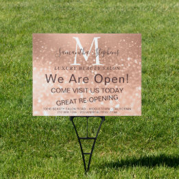 Pancarte Girl Glam Rose Gold Parties scintillant cheveux SP