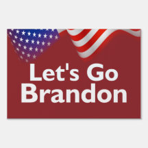 Go Brandon - Arrière - plan rouge avec drapeau