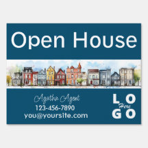 Immobilier Open House Bleu à deux côtés