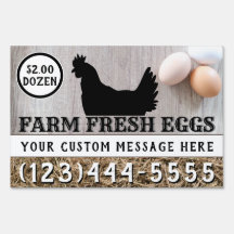 Oeufs frais de ferme à vendre personnalisable deux