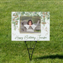 Photo Feuille de l'anniversaire Green et Gold Will