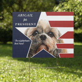 Pancarte Photo Pet Dog Élection Présidentielle 2024 Candida