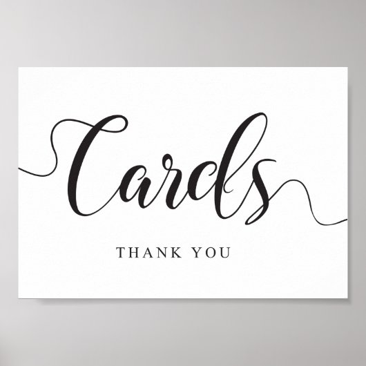 Pancarte pour cartes de mariage. Affiche pour boît (Devant)