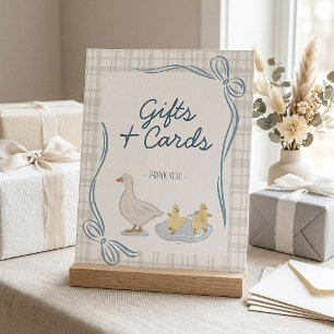 Pancarte pour la table des cadeaux et des cartes d