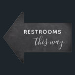 Pancarte Salle de toilettes Mariage simple Faux Chalkboard<br><div class="desc">Peut être customisé pour répondre à vos besoins. Gorjo Designs. Fait pour vous via la plateforme Zazzle. // Vous cherchez des articles correspondants ? Autre papeterie de l'ensemble disponible dans la section "collections" de mon magasin. // Besoin d'aide pour customiser votre design ? Vous avez d'autres idées ? N'hésitez pas...</div>