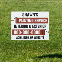 Service de peinture rouge de 18 po x 24 po Jardin