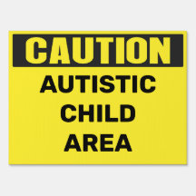 Signal de zone enfant autistique de prudence perso