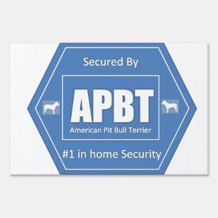 Pancarte Symbole de sécurité domestique American Pit Bull T