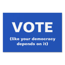 Voter comme votre démocratie dépend du bleu