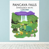 Pancava Herfsten Špindlerův Mlýn, Czechia reisbure Canvas Afdruk (Insitu (Houten vloer))