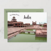 Panch Mahal Fatehpur Sikri Uttar Pradesh India Briefkaart (Voorkant / Achterkant)