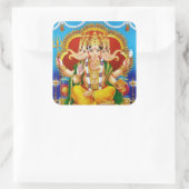 Panchamukhi Ganesha-Stickers Vierkante Sticker (Tas)