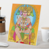 Panchmukhi Hanuman tafelblad teken | Hindu Lord Ha Reclamebord Met Voetstuk (Insitu)
