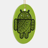 Pancho Doodle Character voor Android™-robot Keramisch Ornament (Rechts)