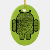Pancho Doodle Character voor Android™-robot Keramisch Ornament (Voorkant)