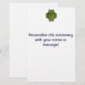 Pancho Doodle Character voor de Android™-robot Briefpapier (Voorkant / Achterkant)