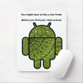 Pancho Doodle Character voor de Android™-robot Muismat (Met muis)