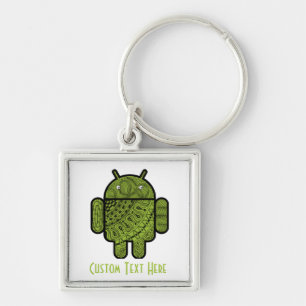 Pancho Doodle Character voor de Android™-robot Sleutelhanger