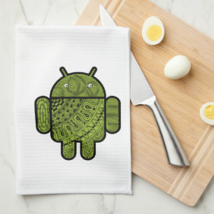 Pancho Doodle Character voor de Android™-robot Theedoek