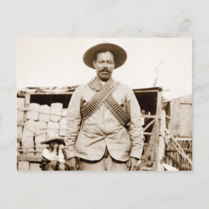 Pancho Villa met bandoliers Briefkaart