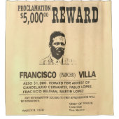 Pancho Villa 🔥 Mexicaanse held Algemeen Douchegordijn (Voorkant)