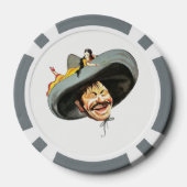 Pancho Villa 🔥 Mexicaanse held Algemeen Poker Chips (Achterkant)