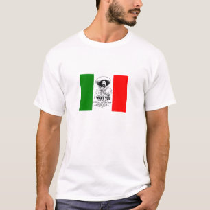 Pancho Villa Mexicaanse vlag T-shirt