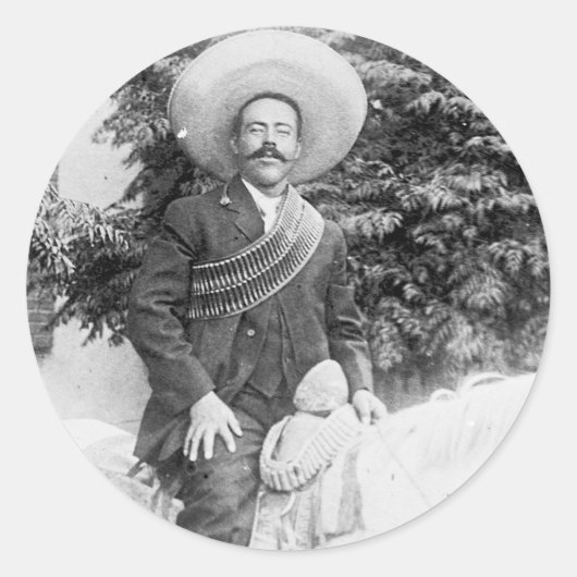 Pancho Villa Ronde Sticker (Voorkant)