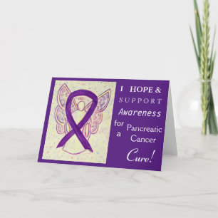 Pancreas Cancer Awareness Ribbon Wenskaart Kaart