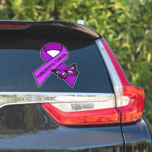 Pancreas Cancer Butterfly Awareness Ribbon Sticker