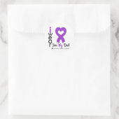 Pancreas Cancer Paars Ribbon Support Pap Ronde Sticker (Tas)