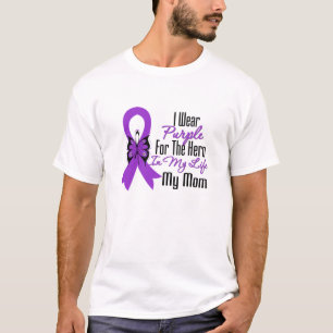 Pancreas Cancer Ribbon My Hero Mijn moeder T-shirt