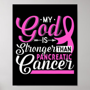 Pancreasbewustzijnslint T-shirt Pancreaskanker Poster