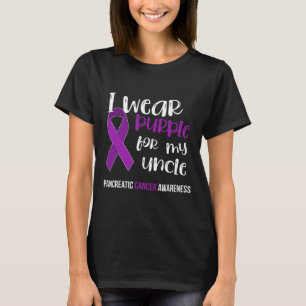 Pancreaskanker Awareness Survivor Gift Paarse R T-shirt