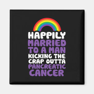 Pancreaskanker Gay Man Ondersteuning Quote Pride Magneet