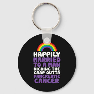 Pancreaskanker Gay Man Ondersteuning Quote Pride Sleutelhanger