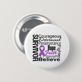 Pancreaskanker Overlevende collage Ronde Button 5,7 Cm (Voorkant /achterkant)
