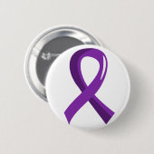 Pancreaskanker Paarse lint 3 Ronde Button 5,7 Cm (Voorkant /achterkant)