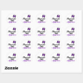 Pancreaskankerbewuster Butterfly Ronde Sticker (Vel)